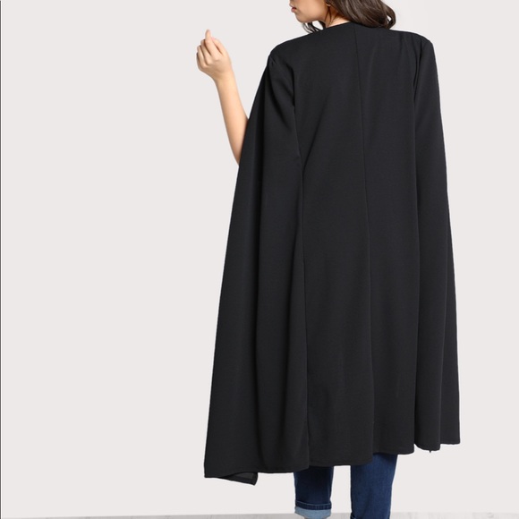 🖤🆕Ciara Sophisticated Black Cape Coat🖤 NWT - Picture 4 of 8
